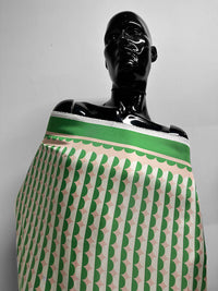 Italian Geomteric Silk Scarf Print Twill Viscose