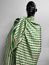 Italian Geomteric Silk Scarf Print Twill Viscose
