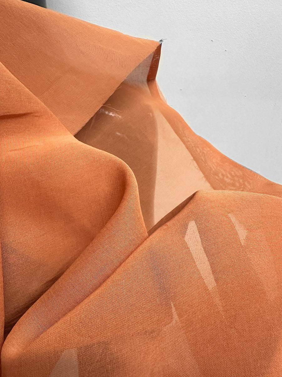 Italian Designer Extra Special Finish Cotton Fashion Organdy - Melon