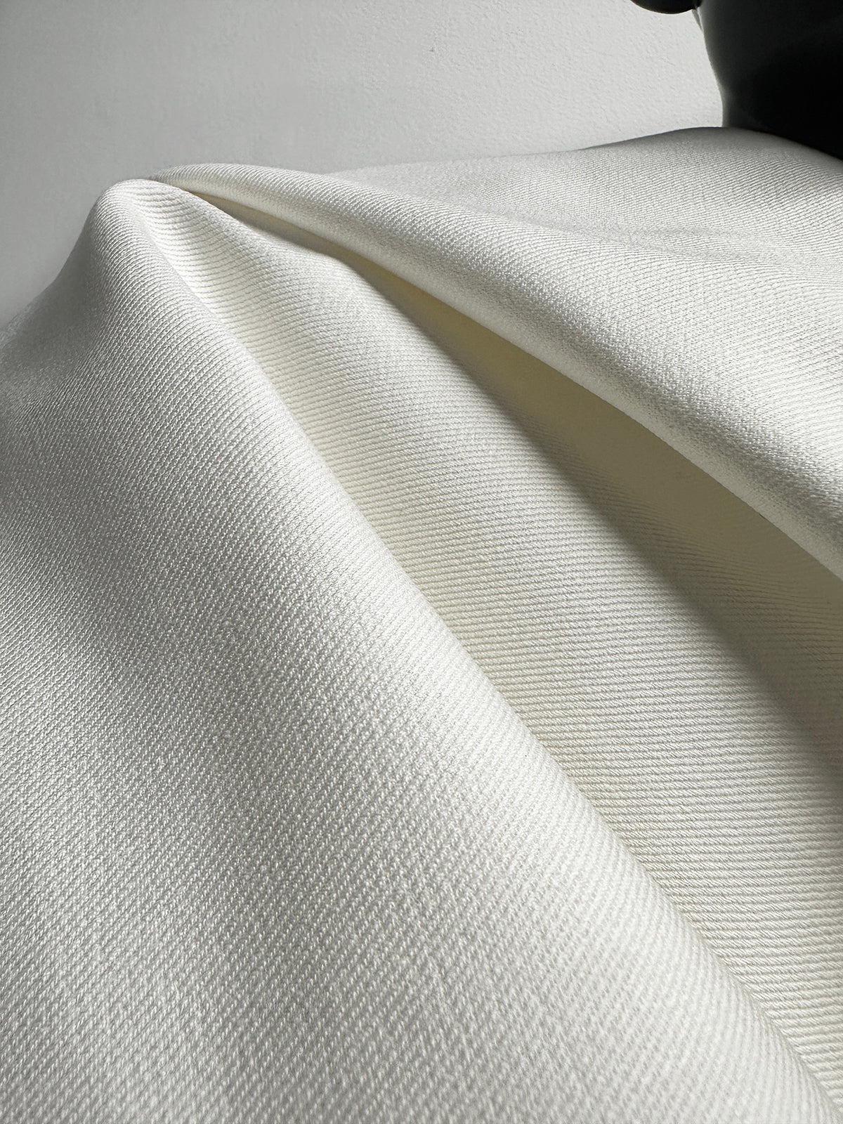 Italian Luxury Designer Refined Warm White Jean Twill