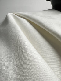 Italian Luxury Designer Refined Warm White Jean Twill