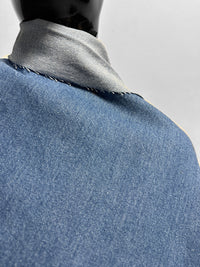 Italian Enzyme Washed Deadstock Mom Jean Denim -Medium Light