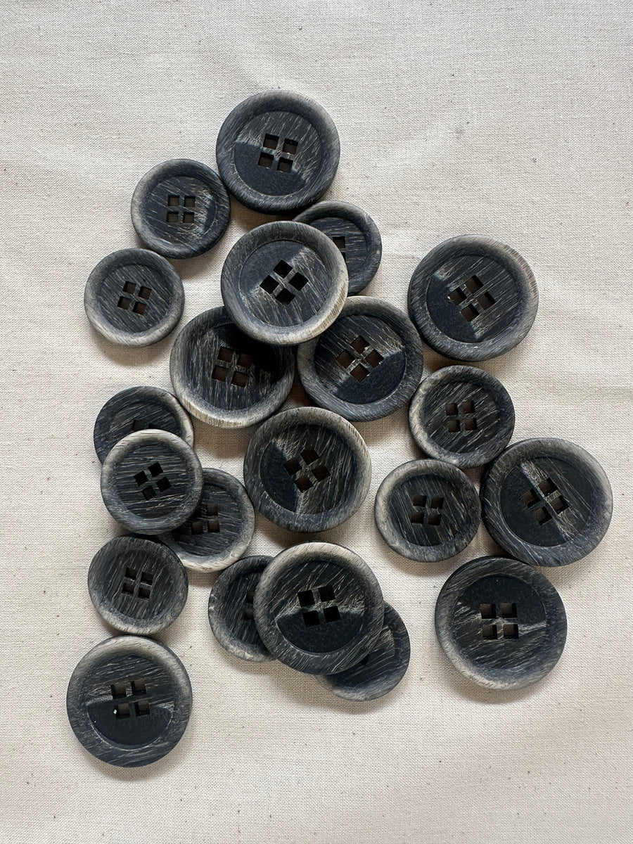 Italian Modern Brushed Square Hole Buttons