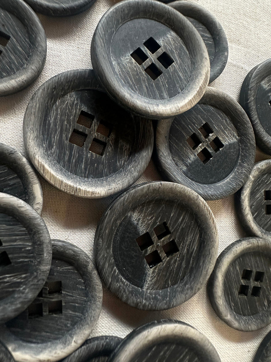 Italian Modern Brushed Square Hole Buttons