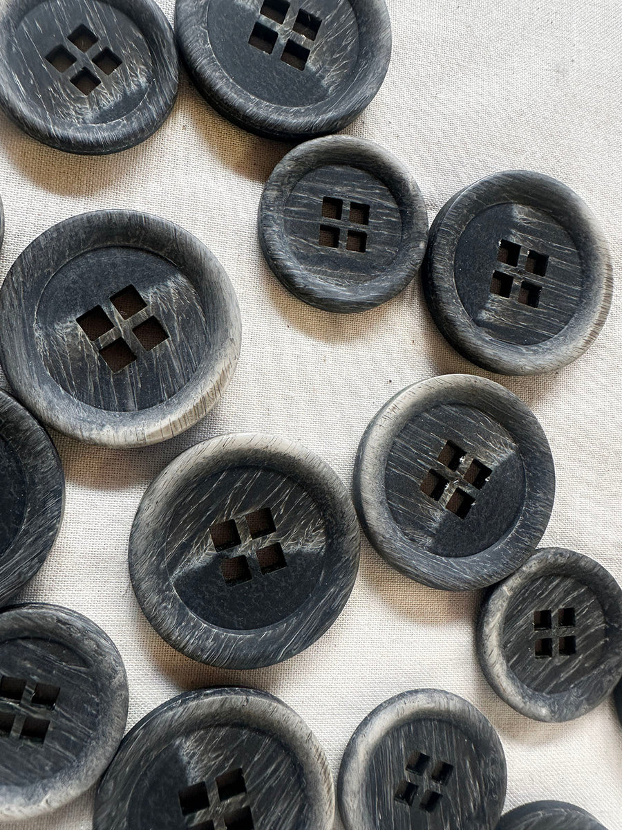 Italian Modern Brushed Square Hole Buttons