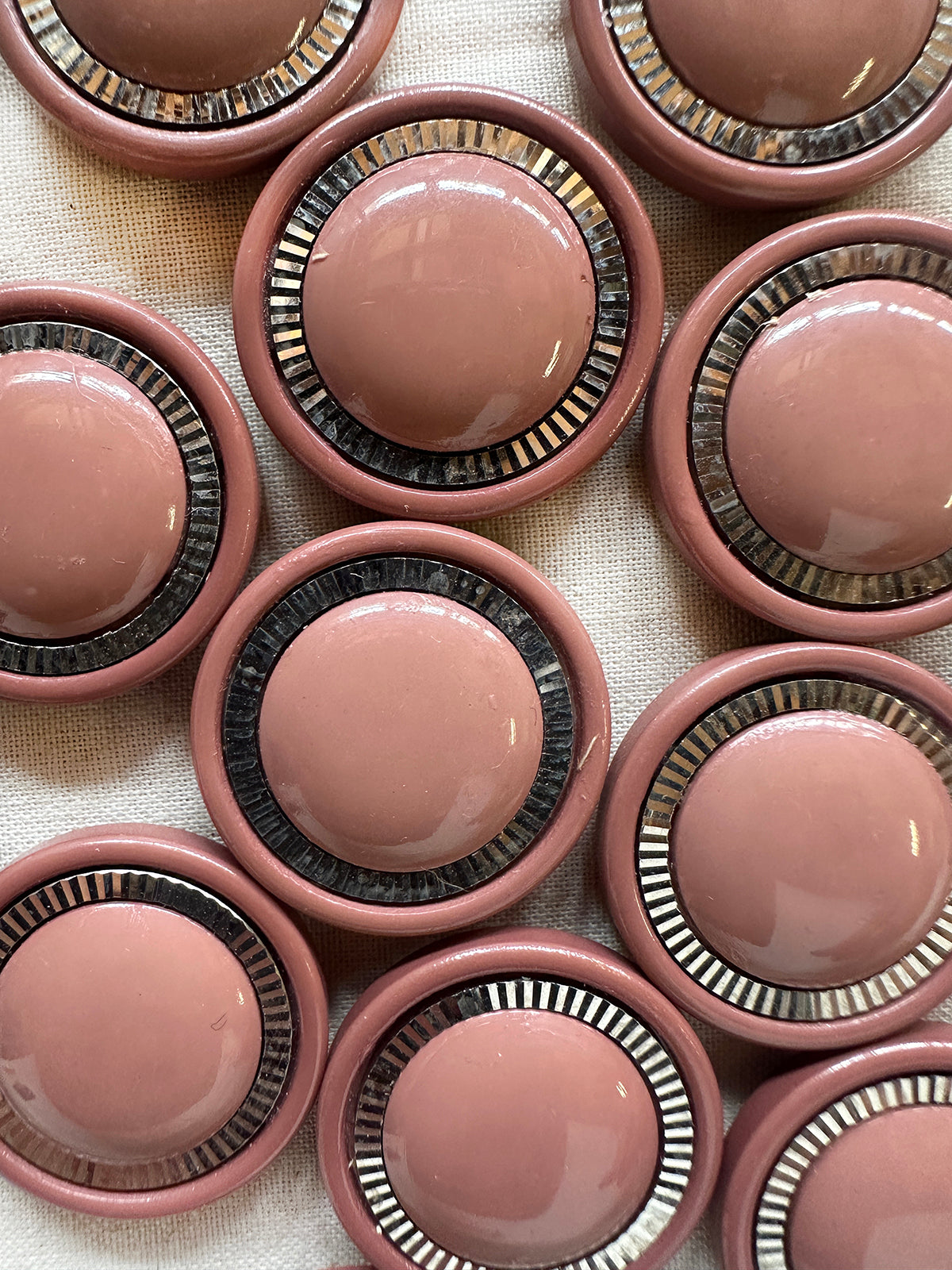 Vintage Italian Rose With Disco Halo Buttons