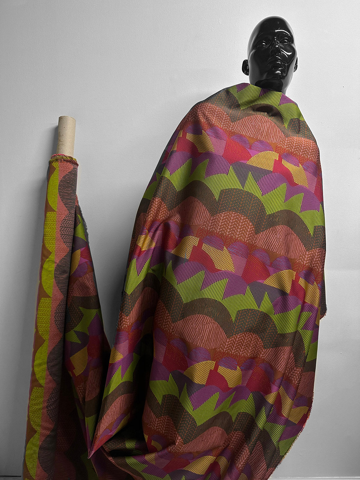 Designer Faille Sateen Woven Design - Bright