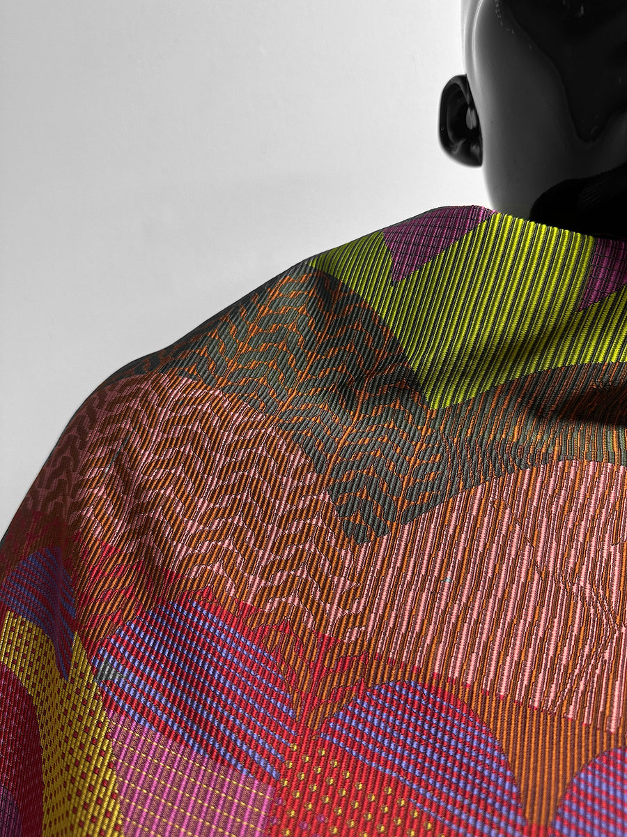 Designer Faille Sateen Woven Design - Bright