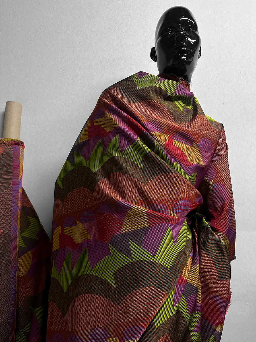 Designer Faille Sateen Woven Design - Bright