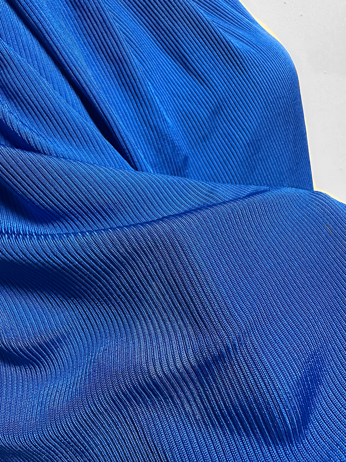 Italian Very Slinky Ribbed Grecian Drape Cotton - Sky Blue