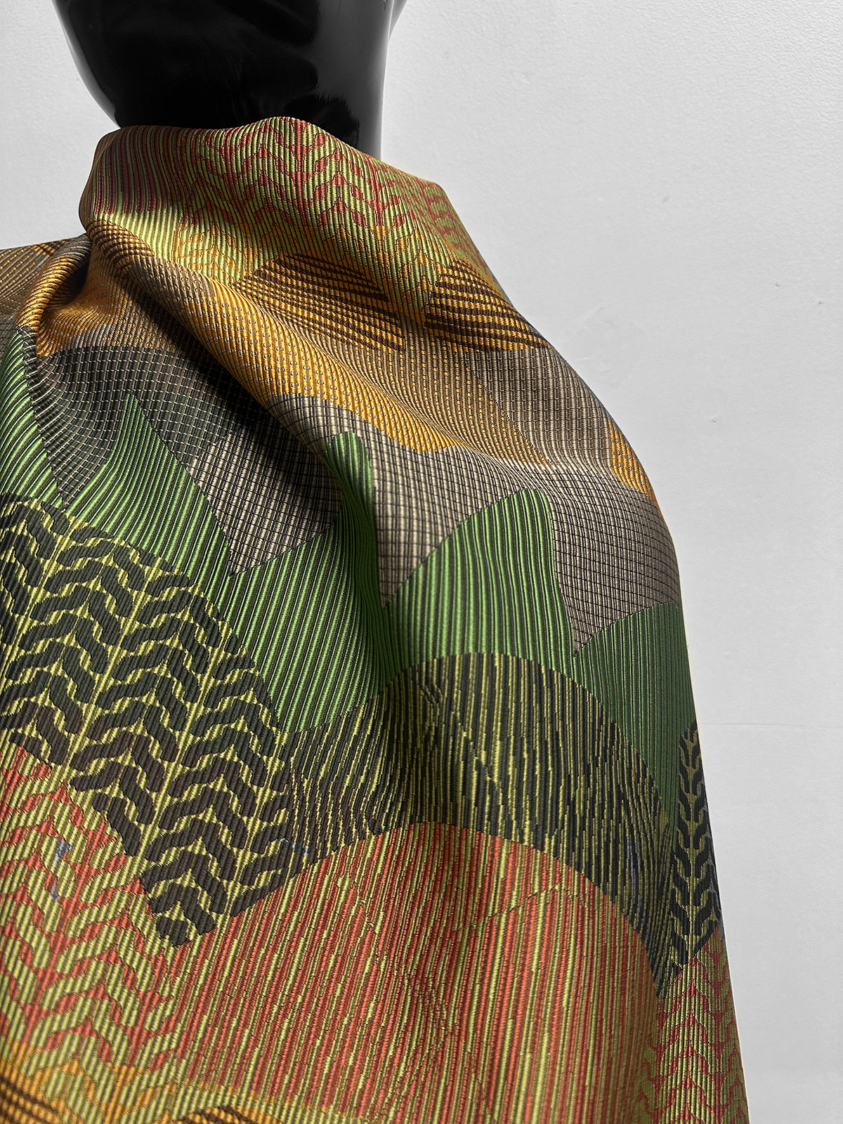 Designer Faille Sateen Woven Design - Earth