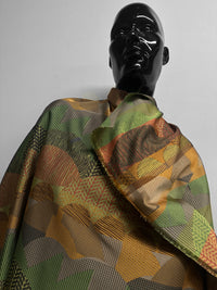 Designer Faille Sateen Woven Design - Earth