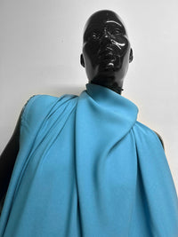 Italian Designer Bias Dress Weight Viscose Crepe - Bachelor Button Blue