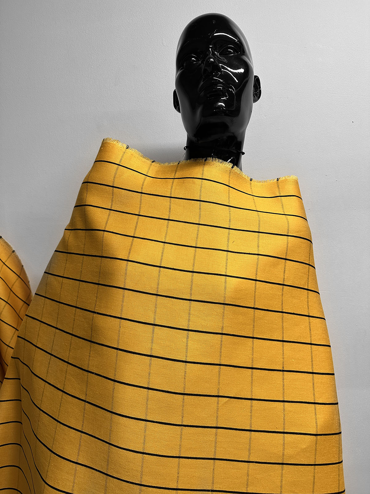 Surrealist Designer Yellow Linen Check Suiting