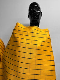 Surrealist Designer Yellow Linen Check Suiting
