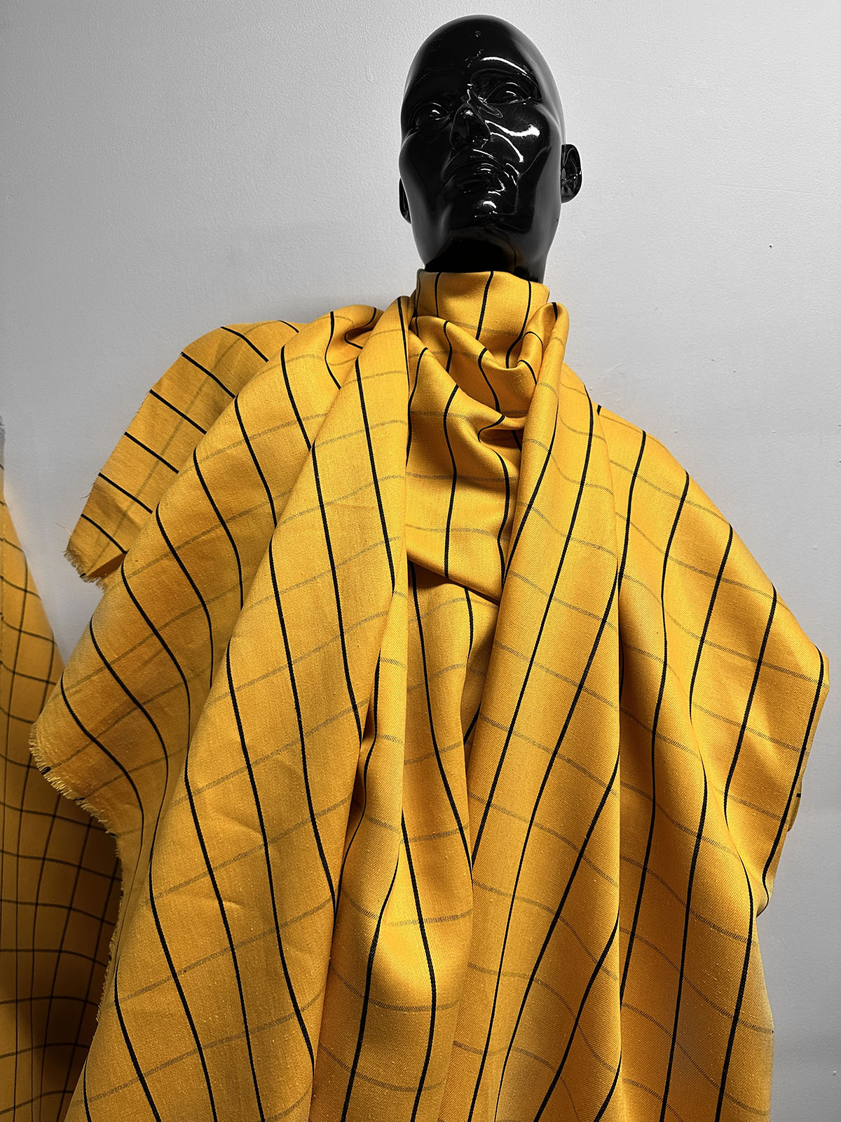 Surrealist Designer Yellow Linen Check Suiting