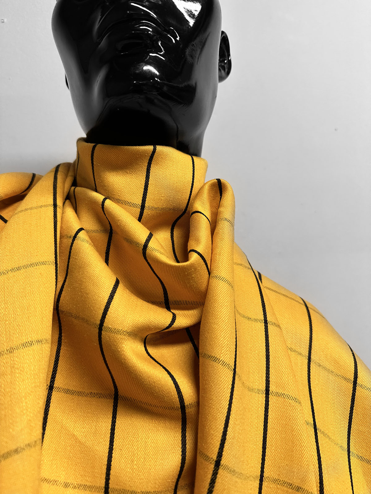 Surrealist Designer Yellow Linen Check Suiting