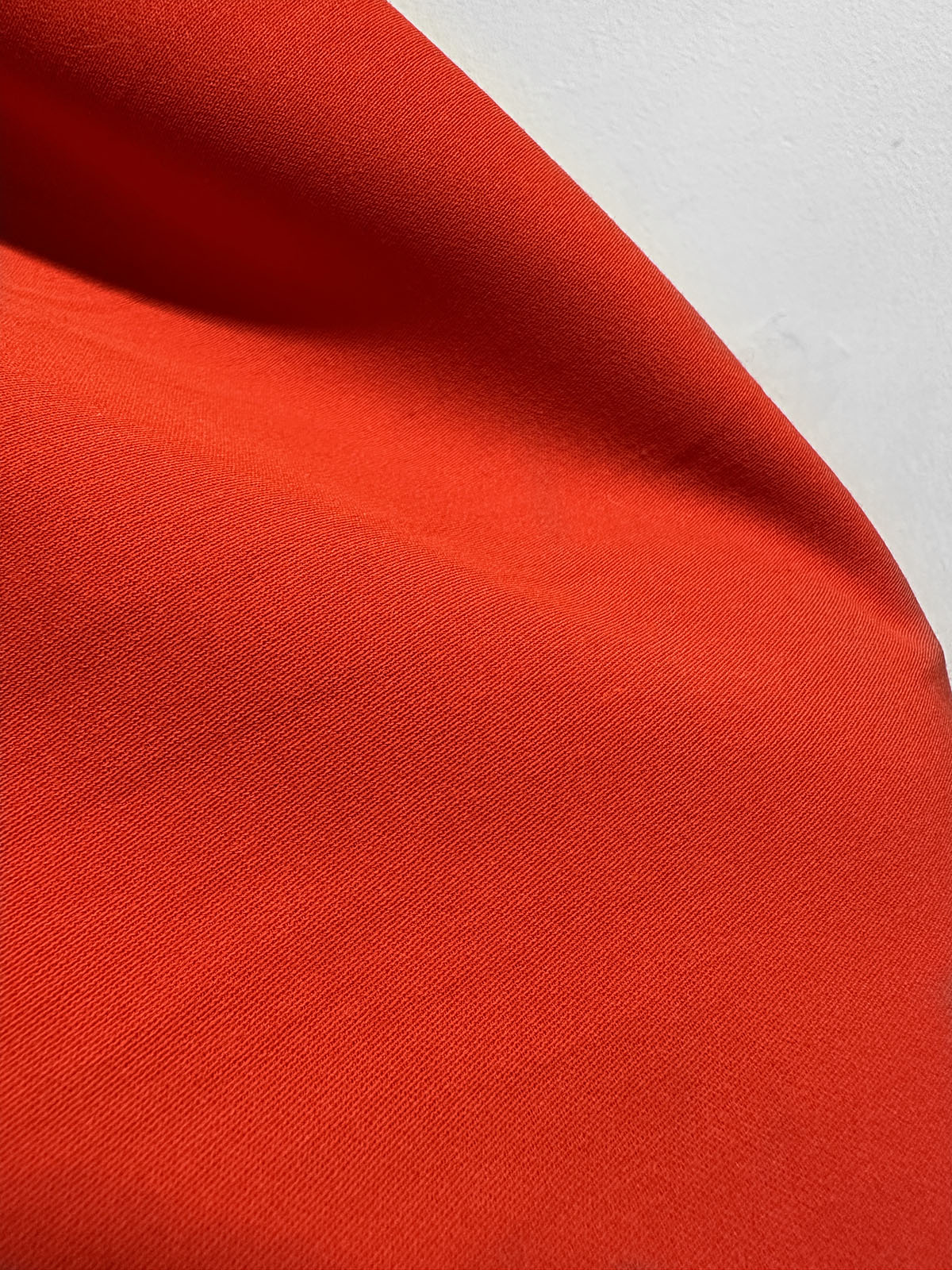 Italian Luxury Red Cotton Gabardine Crepe Suiting