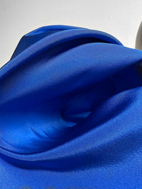 French Couture Surrealist Electric Blue Silk Faille