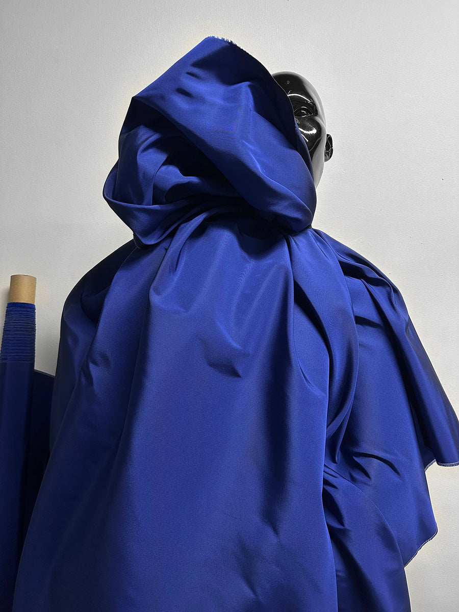 French Couture Surrealist Royal Blue Silk Faille