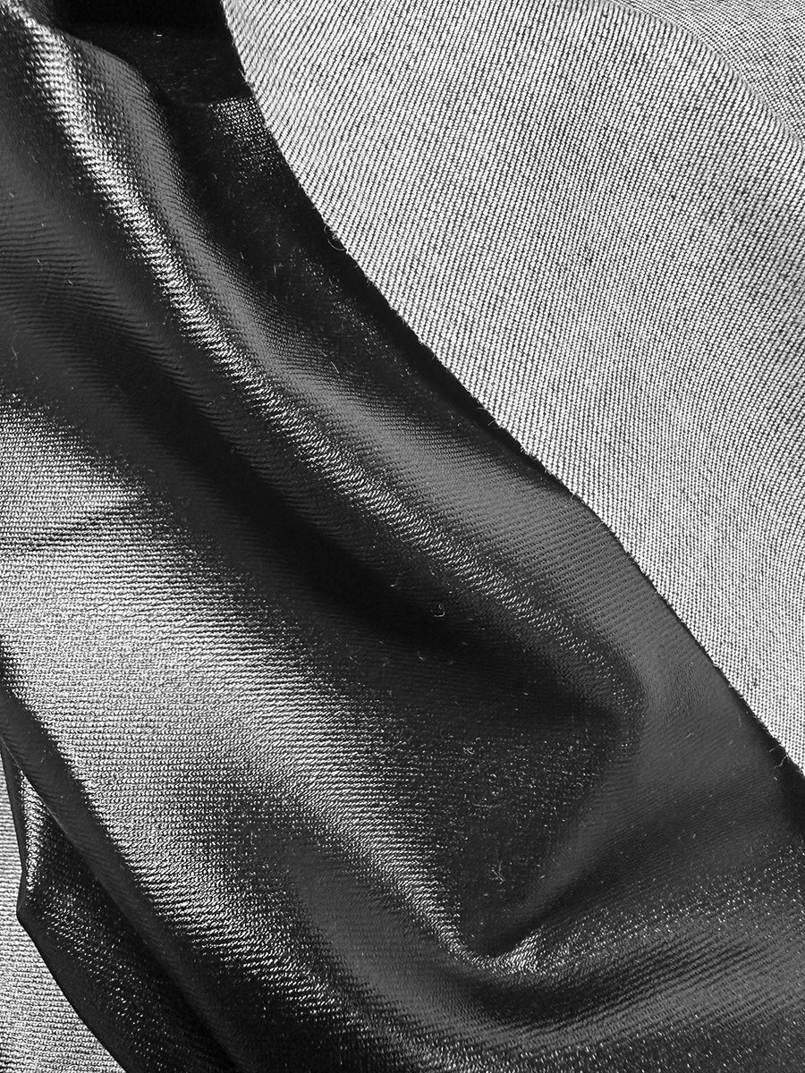 Italian Wet Cement Designer Denim - Black