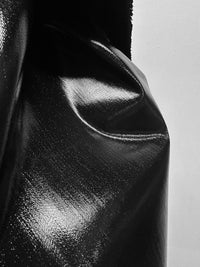 Italian Glossy Stretch Designer Denim - Black