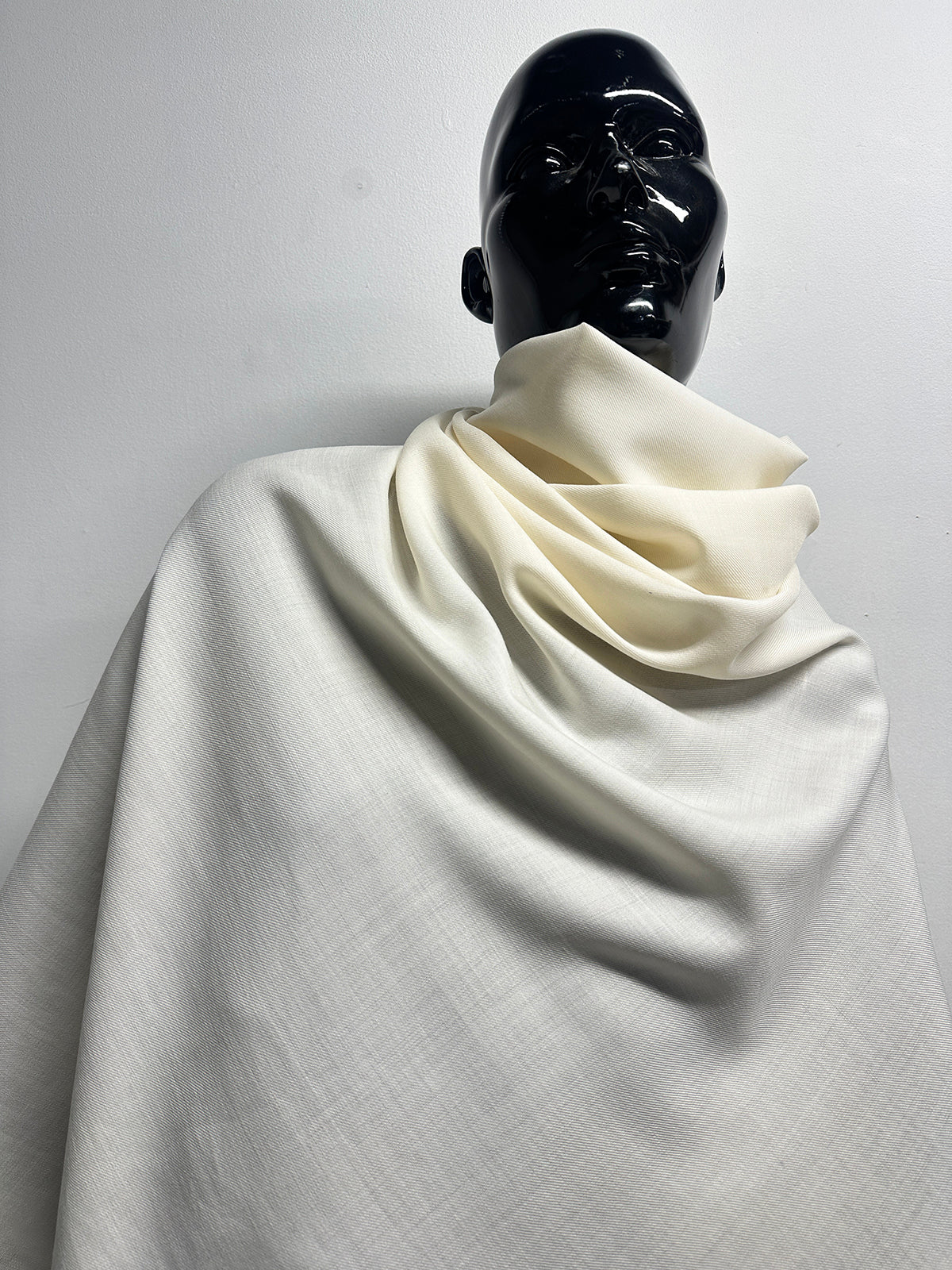 Italian Light Airy Ivory Twill Wool