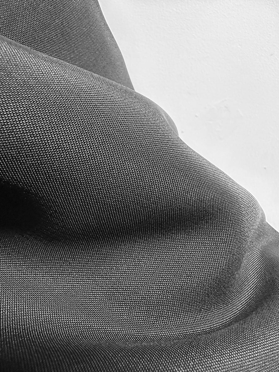 Better In Person! Italian Double Weave Slinky Viscose Pique Suiting - Black