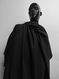Italian Luxury Cotton Gabardine Crepe Suiting Black