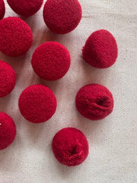 Italian Wool Felt Covered Dome Buttons