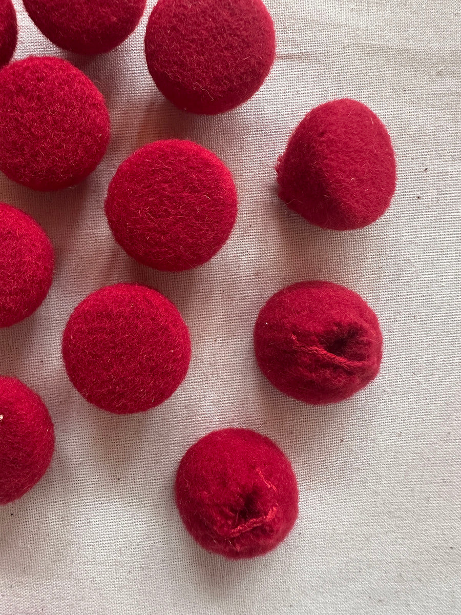 Italian Wool Felt Covered Dome Buttons