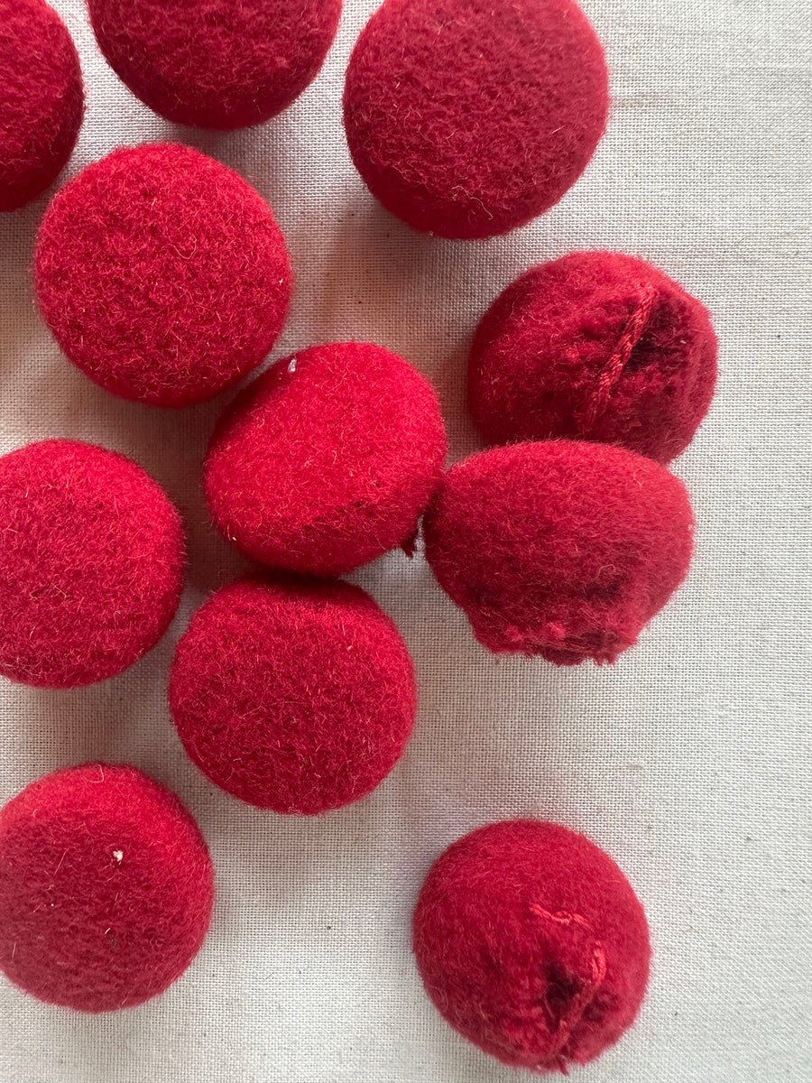 Italian Wool Felt Covered Dome Buttons