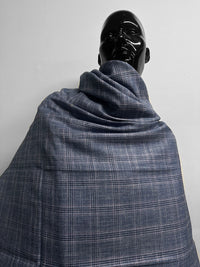 Classic Italian Silk Linen Virgin Wool Suiting - Navy