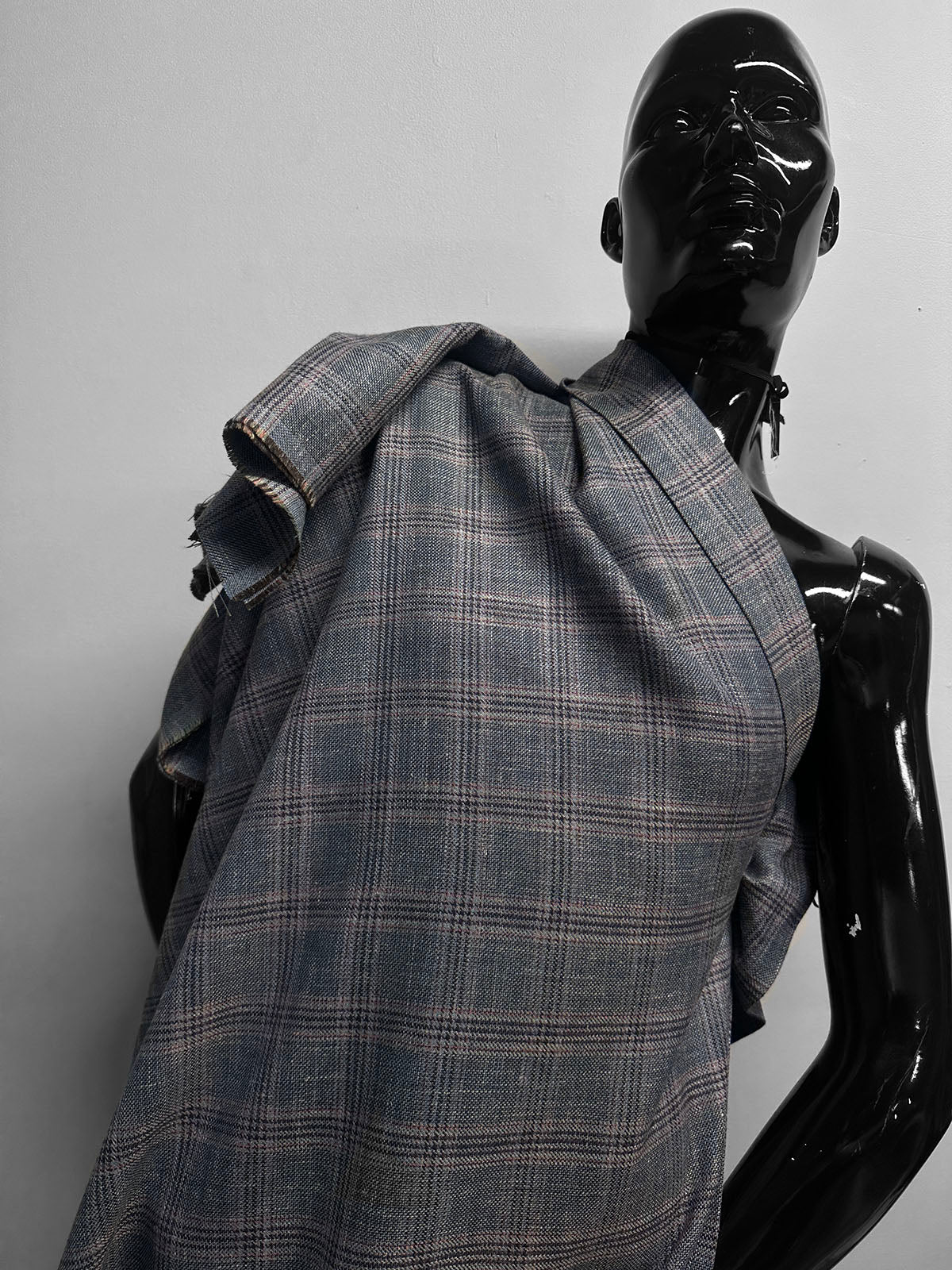 Classic Italian Silk Linen Virgin Wool Suiting - Denim Blue