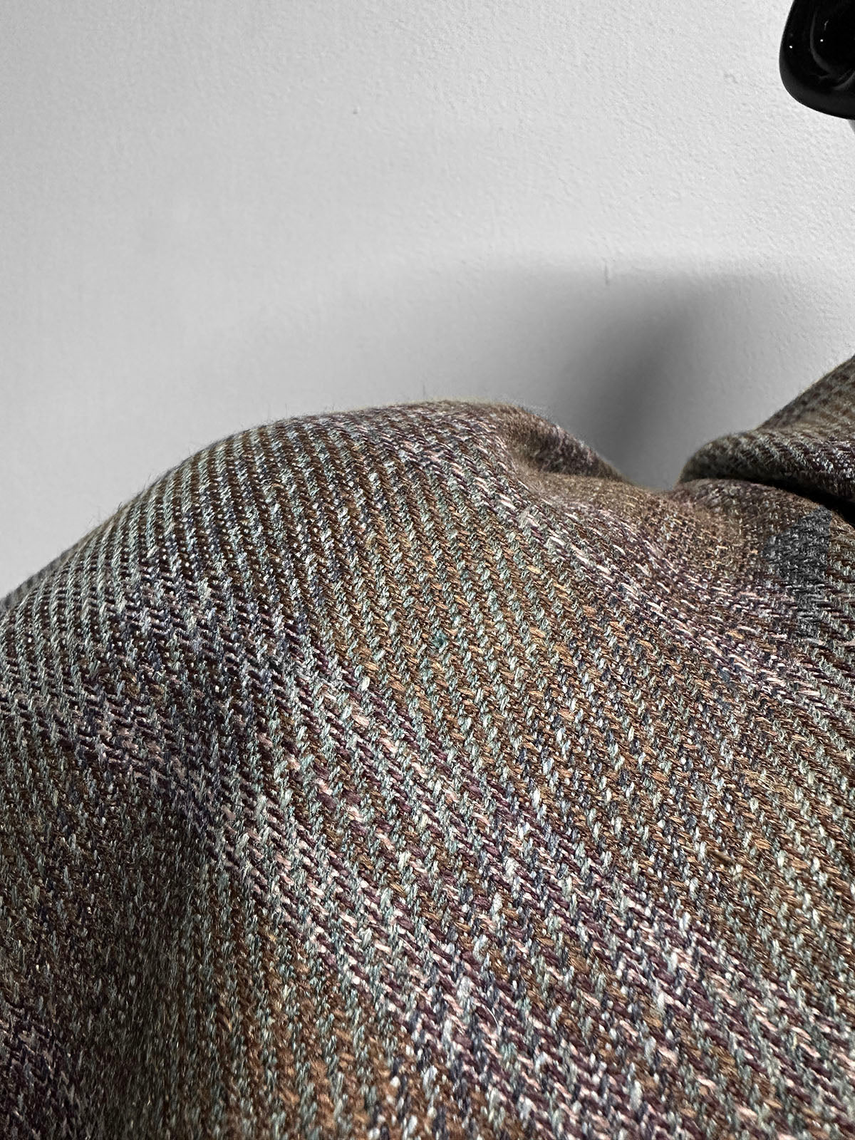 Classic Italian Silk Linen Virgin Wool Suiting - Purple, Brown