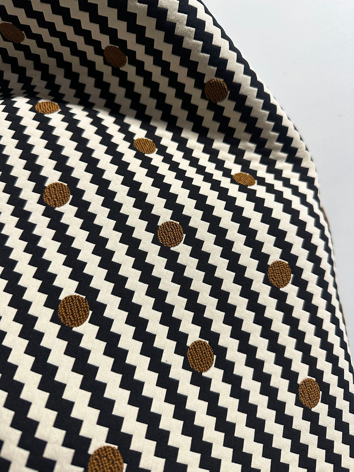 2 7/8 Yards Italian Zig Zag Jacquard Polka Dot