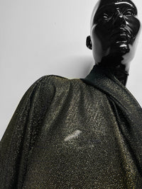 Black Silk Georgette with Gold Lamé