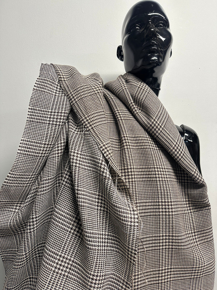 BC Lanificio Egidio Ferla Glenplaid Wool Spring - Brown S3
