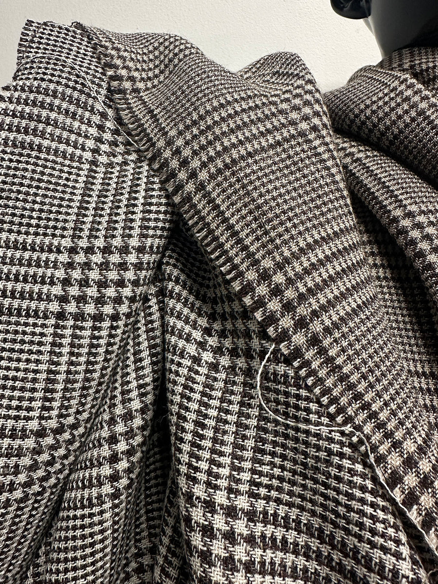 BC Lanificio Egidio Ferla Glenplaid Wool Spring - Brown S3