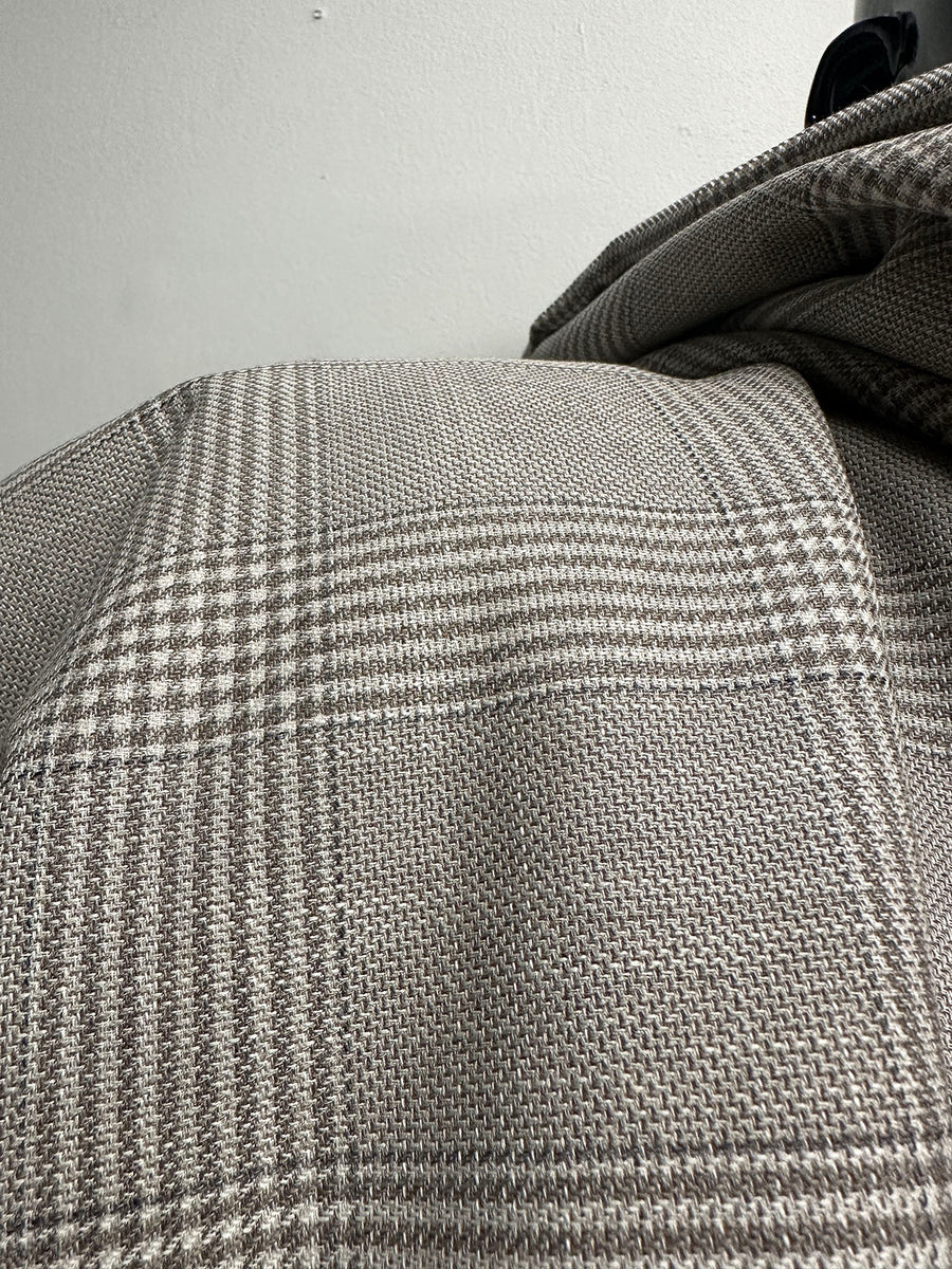 BC Vitale Barberis Canonico 1663 Taupe Glenplaid - S15