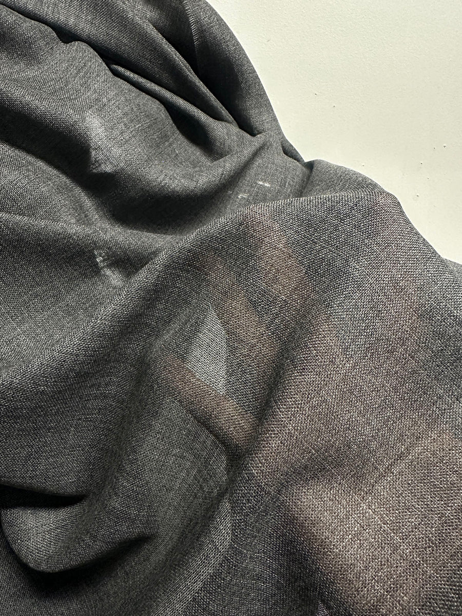 BC 3 1/2 Yards Melange Charcoal Wool Gauze S20