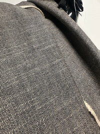 1 1/2 Yards BC Black Stone Squiggle Twill Woolen S25