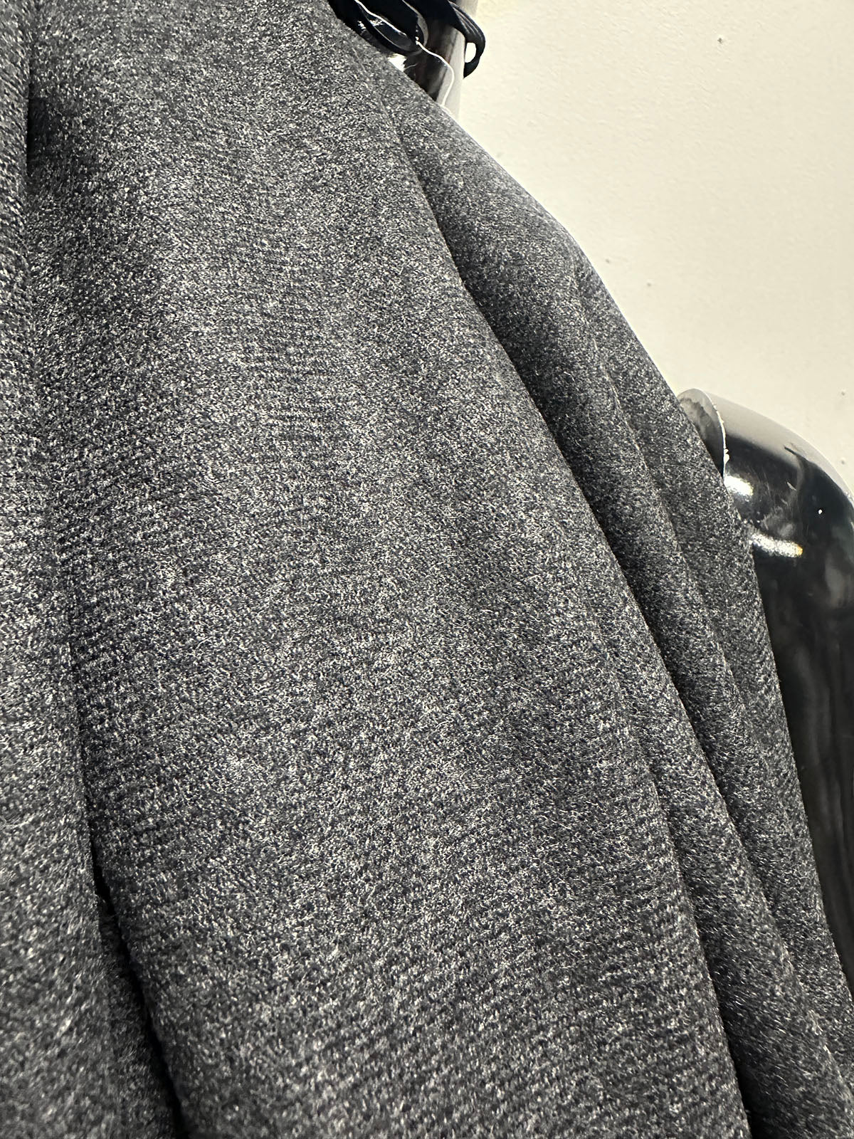 3 1/3 Yards BC Luxury Charcoal Wool Flannel Suiting S27