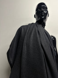 3 1/3 Yards BC Luxury Charcoal Wool Flannel Suiting S27