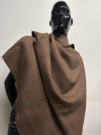 BC Brown Cranberry Glenplaid Suiting S30