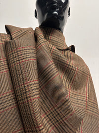BC Brown Cranberry Glenplaid Suiting S30