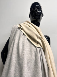 Premium Double Faced Knit Cotton Grey Ivory