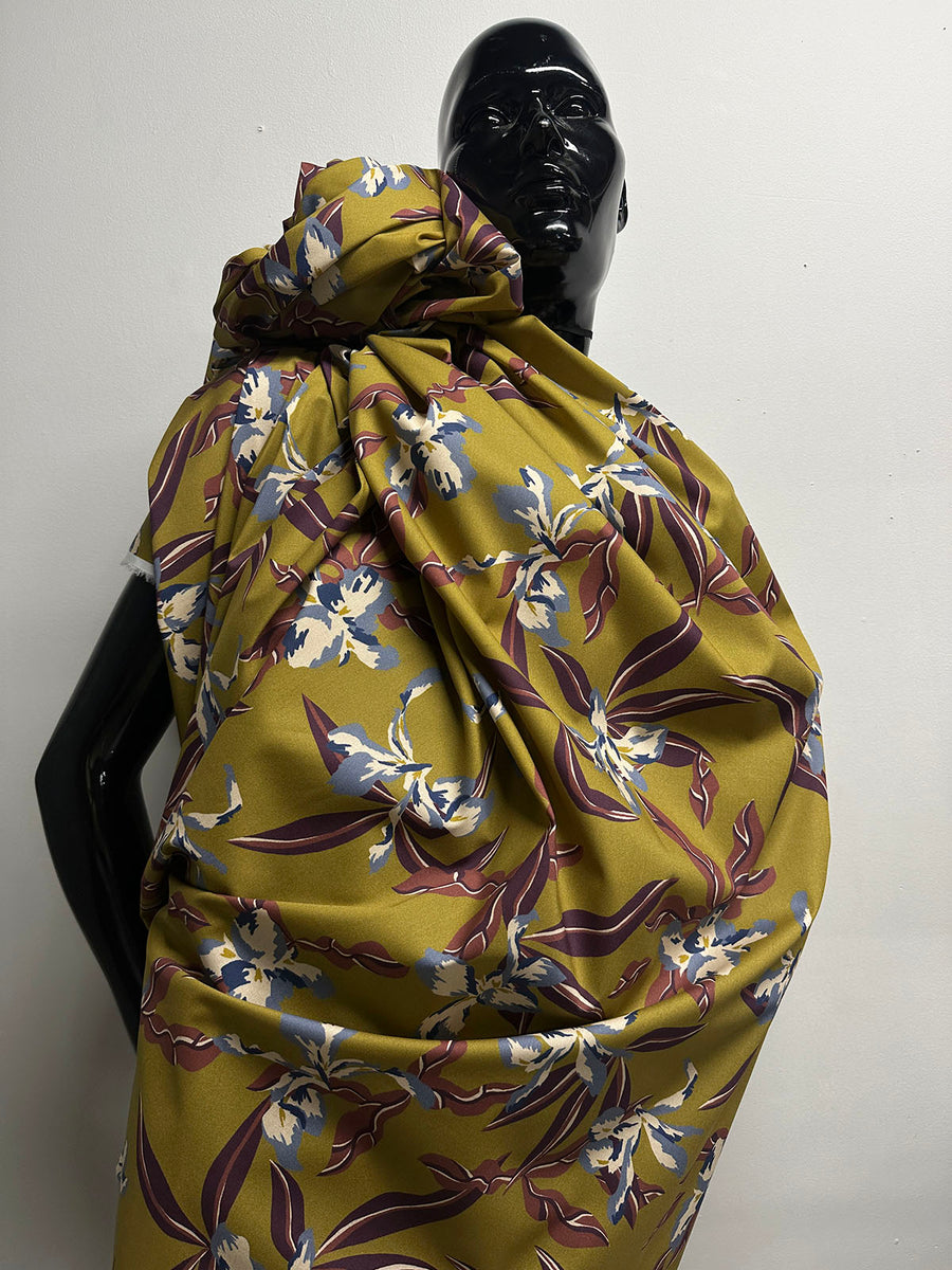 Italian Orchid Light Stretch Cotton - Charteuse