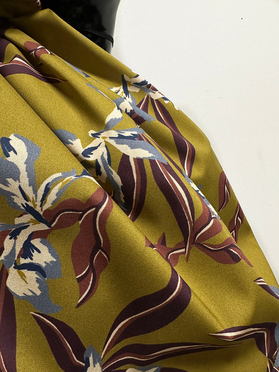 Italian Orchid Light Stretch Cotton - Charteuse