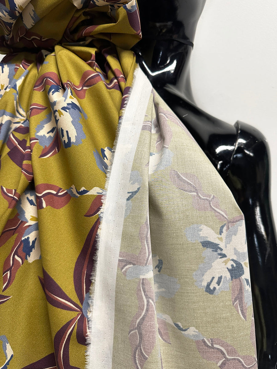 Italian Orchid Light Stretch Cotton - Charteuse